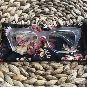 Caddis Miklos 1.00 Readers. Clear frame, not worn